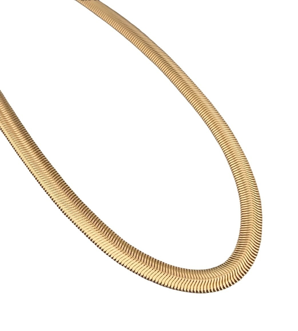 Collier doré - maille forçat, orné de cristaux de Swarovski® Bohm