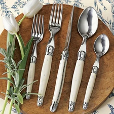 NIB WILLIAMS SONOMA Jean Dubost Laguiole Flatware 5 PCS Place Setting FRANCE IVR