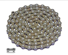 YBN BMX 1/SPEED BICYCLE STEEL CHAIN 1/2 X 1/8 X 112 BROWN.