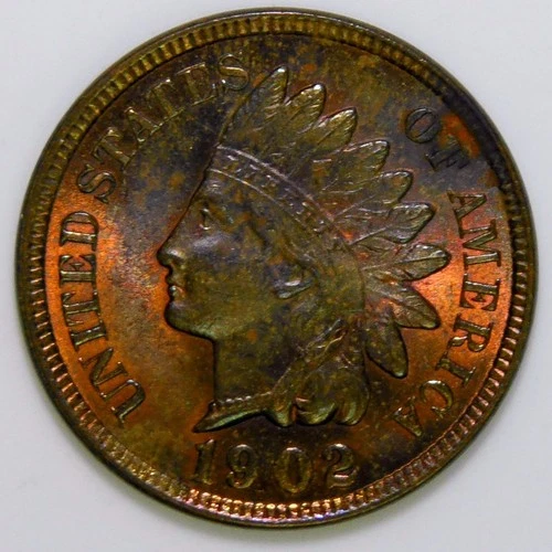 1902 Indian Head Cent Penny 1c BU k363