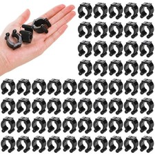 Billiards Pool Cue Fishing Rod Clips 60-Pack Plastic Storage Clamps
