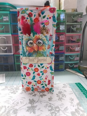tall junk journal handmade (crazy birds)