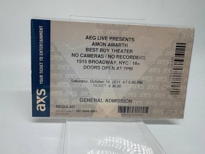 Ticket – AXS - 1515 Broadway, New York City, NY Saturday, October