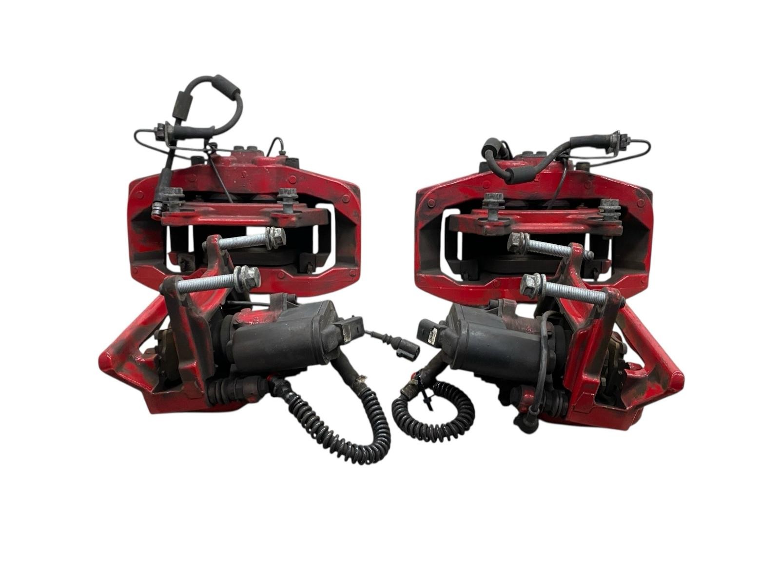 2015 BENTLEY CONTINENTAL RH LH FRONT & REAR BRAKE CALIPER SET 4PCS RED 48K MILES