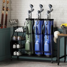 Golf Bag Organizer, 3 Golf Bag Stand for Clubs, Balls  Golfing Equipment