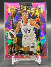 2025 Panini Select WNBA Veronica Burton Pink Ice #90 Golden State Valkyries