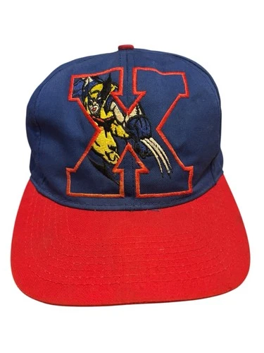 Vintage 90’s MARVEL COMICS X-Men Mutant Gear Wolverine Snapback Hat Cap 1993