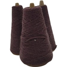 Vintage Brown Bundle for Knitting Crafts Cone Yarn Lot of 3