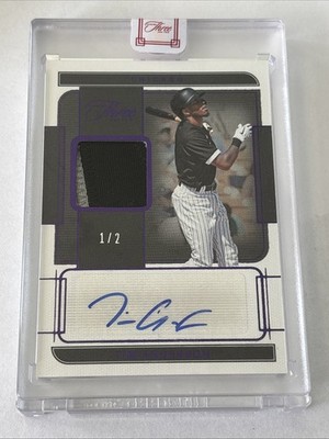2022 Panini Three And Two Tim Anderson Patch Auto 1/2 Two Strikes White Sox