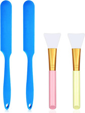 Silicone Stir Sticks Scraper Brushes, Non-Stick Wax Spatulas, Hair Removal Waxin