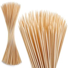 200x 16" Bamboo Marshmallow Roasting Sticks 4mm Heavy Duty S'mores BBQ Skewers
