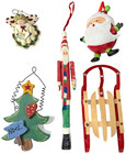 Fun diverse Rustic Christmas Ornament Lot - Noel Tree Angel Sled Santa Mixed Set — photo 1