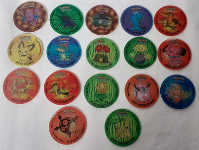2001 Vintage 17 Nintendo Pokemon Walkers Lenticular Hologram Tazo Pog Milk Cap