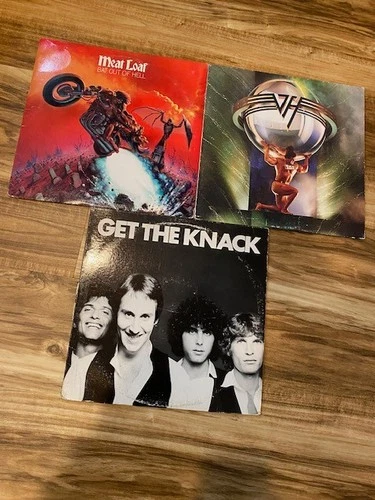 VINYL LP LOT (3) – KNACK, MEAT LOAF, VAN HALEN – GOOD CONDITION