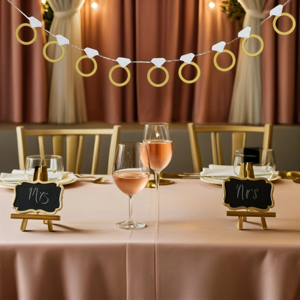 Banner Wedding Bridal Shower Party Supplies Bachelorette Backdrop - Image 3 of 4