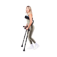 Ergobaum Dual 5' to 6'6'' Ergonomic Underarm Crutches 1 Pair of Double-Fun...