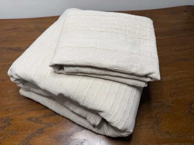 NUEVO - Funda nórdica West Elm K/CK Reese lino algodón y 1 euro simula, arena Foto 2 de 3