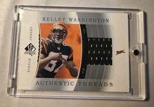 Kelley Washington Rookie Game Used Jersey Card Seahawks RC. rookie card picture