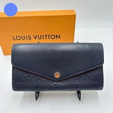 Louis Vuitton Monogram Empreinte Portefeuille Sarah Marine Rouge Long Wallet