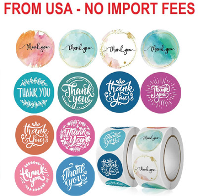 YOJO Thank You Stickers,1000 Pcs 1 Inch Thank You Stickers for Baking Packaging