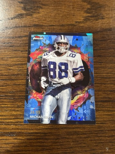 2024 Topps Finest Football MICHAEL IRVIN #299 Rare Blue Refractor /99 Cowboys