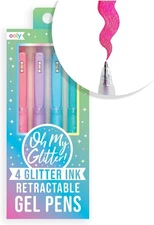 Ooly Oh My Glitter Gel Pens - Set of 4 Cute School 4 Count (Pack 1), Multi 
