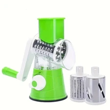 3-in-1 Rotary Food Vegetable Nuts Cheese Fruit Slicer Shredder Cutter Grater