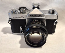 Konica AutoReflex T3 Chrome 35mm SLR camera w/ fast Hexanon AR 50mm f1.4 lens