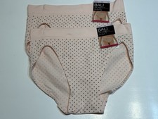 NWT BALI ONE SMOOTH U Hi-Cut Panties 2362 Size M 6 Pink With Polka Dots 2 Pairs