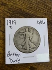 1919 D Walking Liberty Half Dollar - Good - Silver 50 Cents