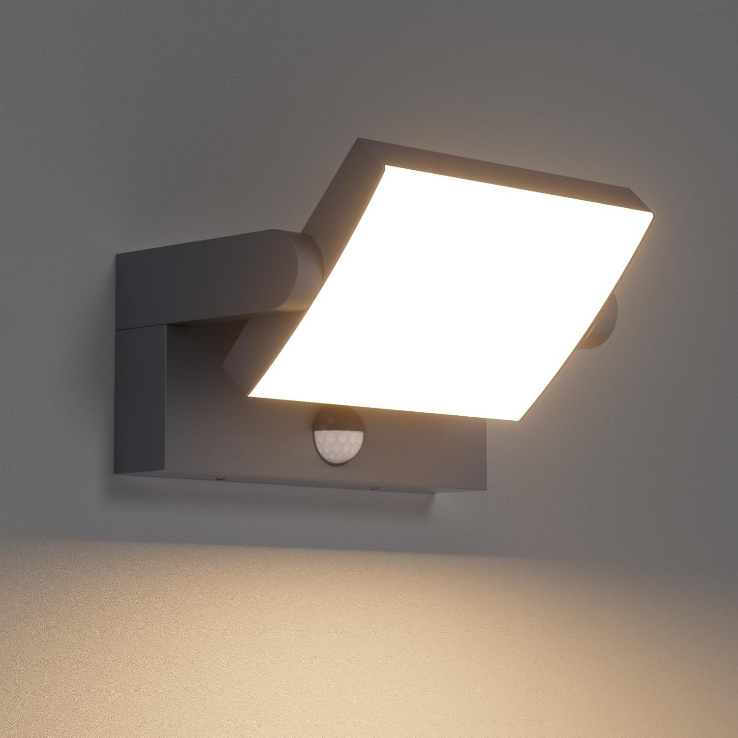 Applique LED 24W da Esterno con Sensore - Lampada Parete Orientabile
