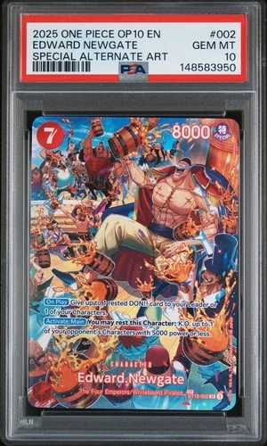One Piece Edward Newgate SP ST15-002 Alt Art OP-10 Royal Blood English PSA 10