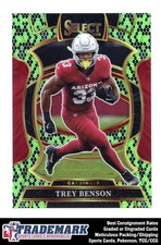 2025 Panini Select #23 Trey Benson Green and Black Snakeskin Prizm #/2 SSP