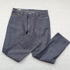 Turnbull & Asser Japanese Selvedge Jeans Mens W40 L34 Blue Straight Fit RRP £395