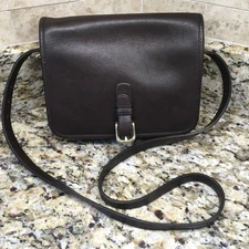 Vintage Coach Small Saddle Pouch Made In NYC Factory. Deep Burgundy  Color