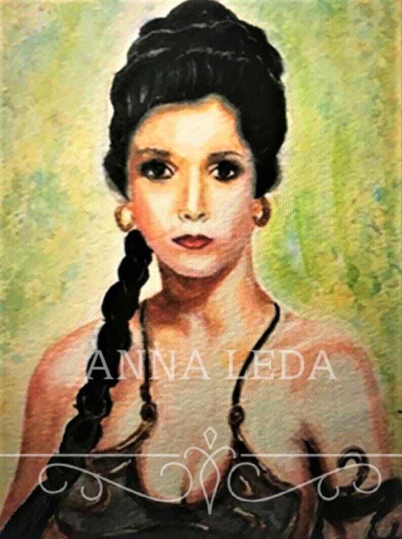 Original ACEO ATC Print Princess Free Shipping Cheap Bargain Gift Leia Fisher Many popular brands Wars Star SH Carrie