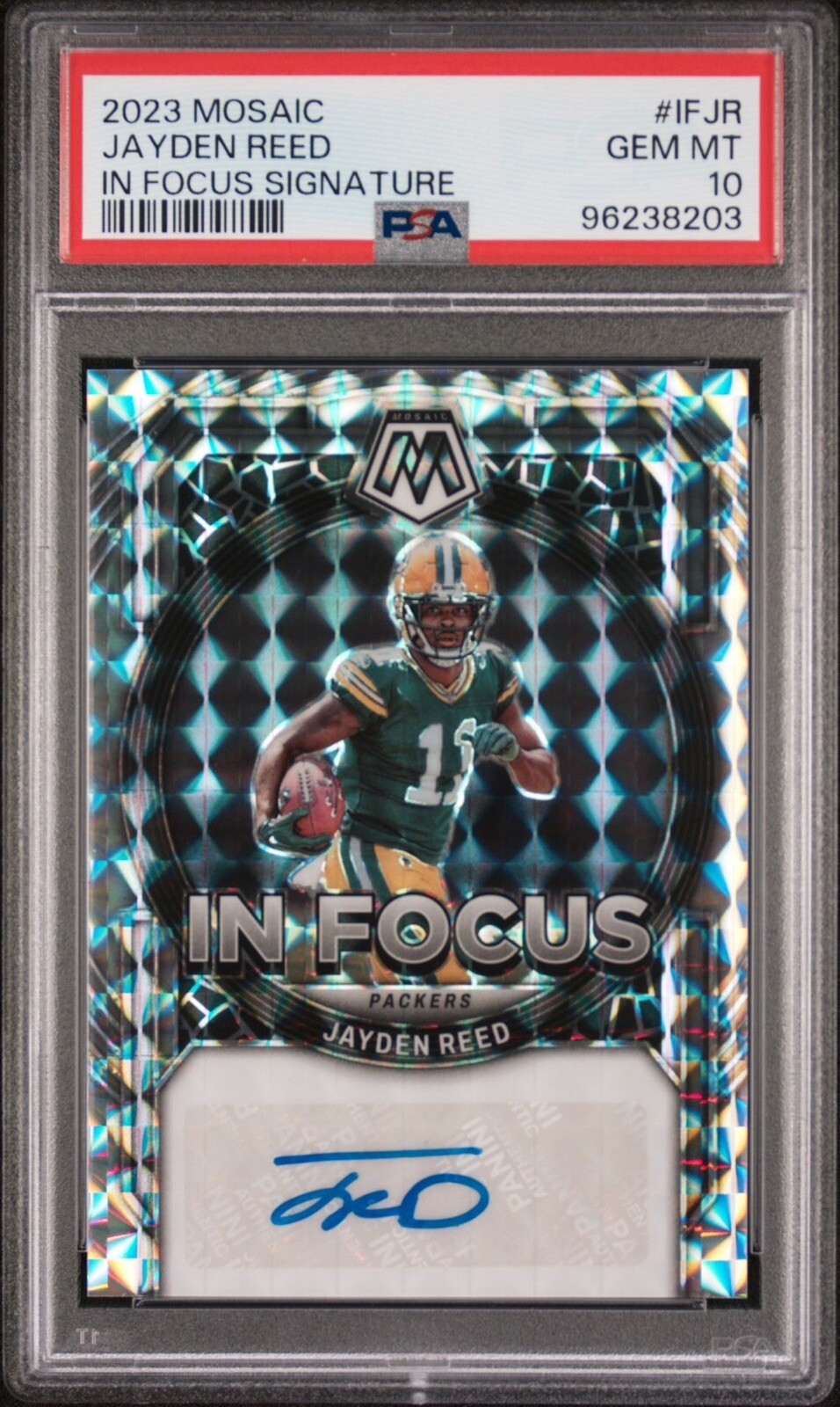 2023 JAYDEN REED MOSAIC IN FOCUS RC ROOKIE AUTO AUTOGRAPH PSA 10 GEM