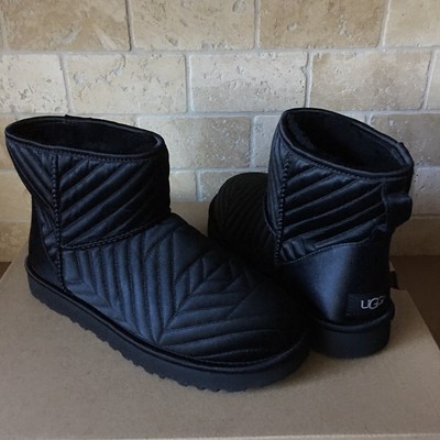 ugg classic mini quilted satin boot