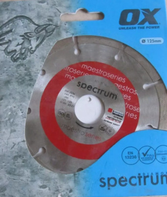 2 x OX Spectrum Diamanttrennscheiben 125 mm x 22-23 Bohrung Maestro Serie TC10 - NEU