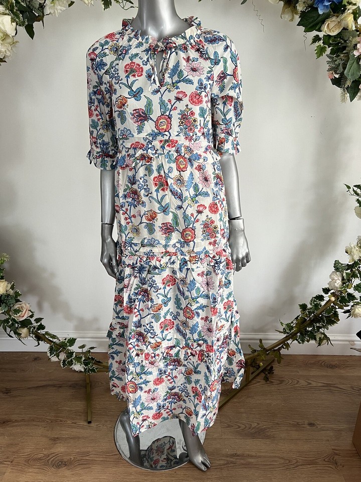 Kleid Mit Raglanärmeln - U-Boot-Ausschnitt - Langarm - Cremefarben/Blumenmuster - Ladies | H&M AT