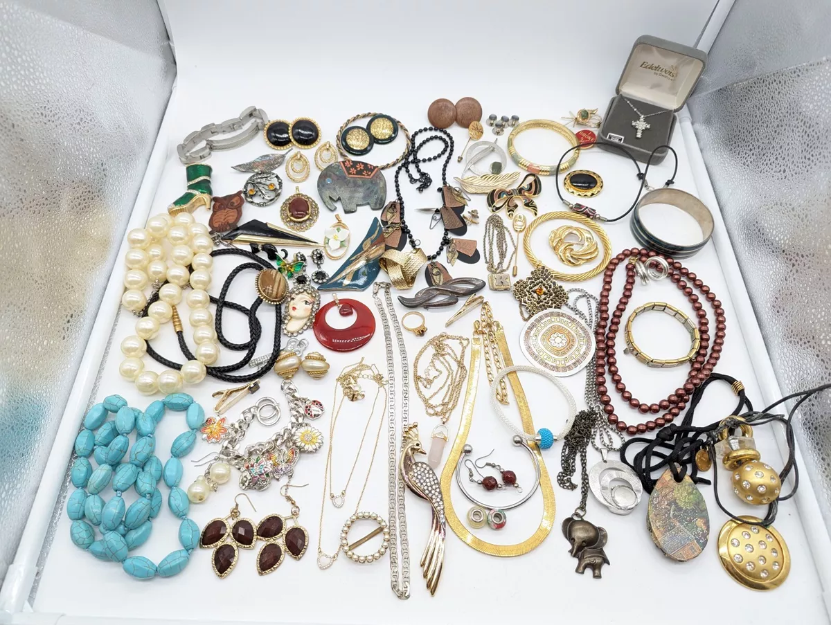 Vintage Costume Jewelry lot necklace Earrings Beaded Rhinestone eBay