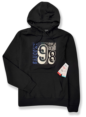 Saucony Rested Hoodie NWT Mens Large Black Multi #45406-K4