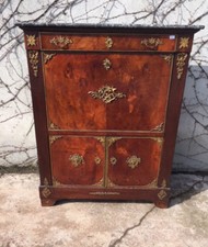 Importante secretaire Impero in noce a piuma di noce - Restaurato (in corso)