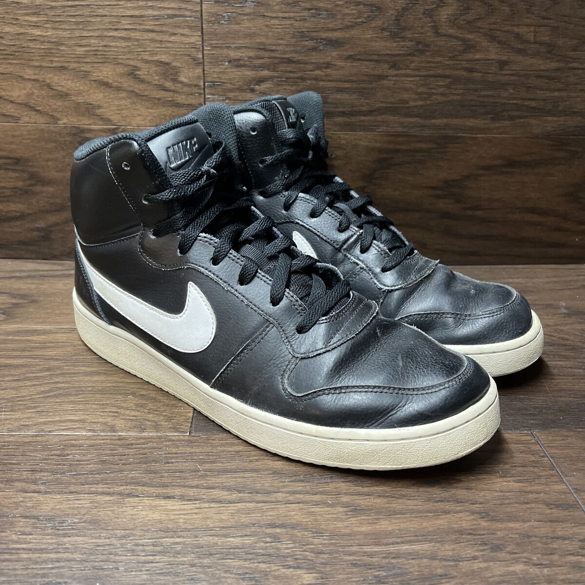 Nike Ebernon Mid Mens Black White Athletic Shoes Sneakers Nike Ebernon Mid Mens Black White Athletic Shoes Sneakers
