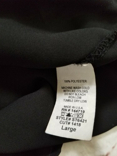 Blusa da donna Sugarmint taglia L blu nera colorata carriera top trasparente manica lunga - Foto 6 di 7