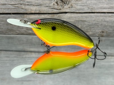 Black Label Balsa The .38 Custom Balsa Crankbait Chartreuse Black Back