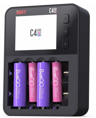 ISDT C4 EVO 36W 8A 6 Channels Universal Smart Battery Charger USB Type C Output 
