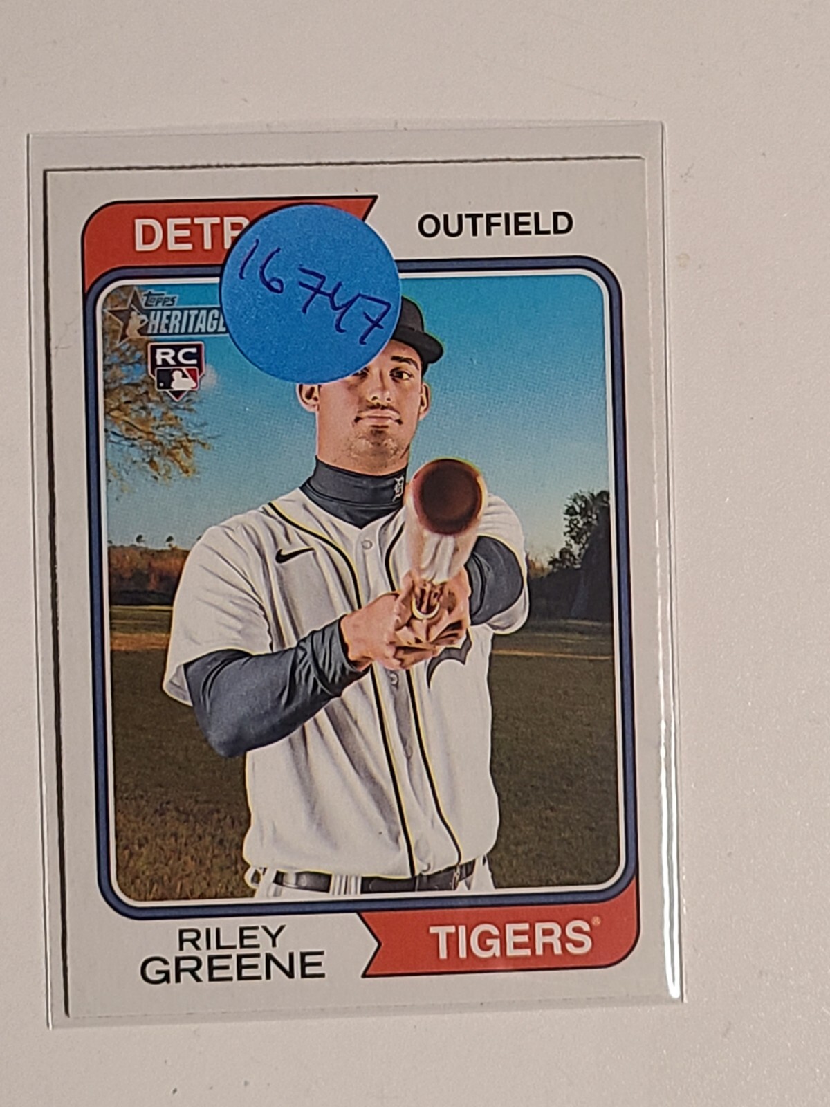 2023 Topps Heritage Baseball #48 RILEY GREENE RC Detroit Tigers Rookie Card