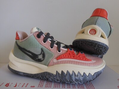 MENS NIKE KYRIE LOW 4 PALE CORAL PINK-IRON GREY-CASHMERE SZ 3.5