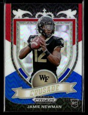 2021 Panini Prizm Draft Picks Collegiate #174 Jamie Newman Red White and Blue